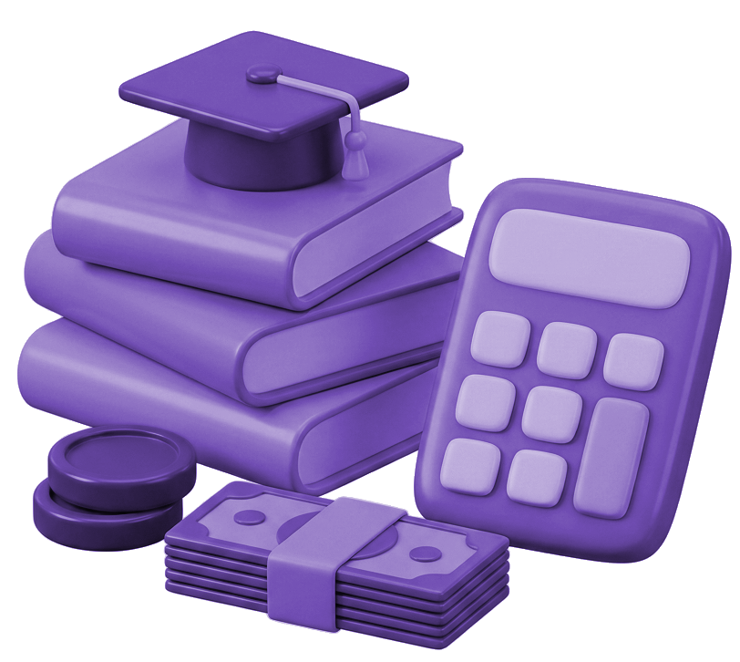 3D clay icon for education costs