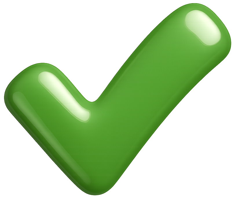 3D green checkmark icon