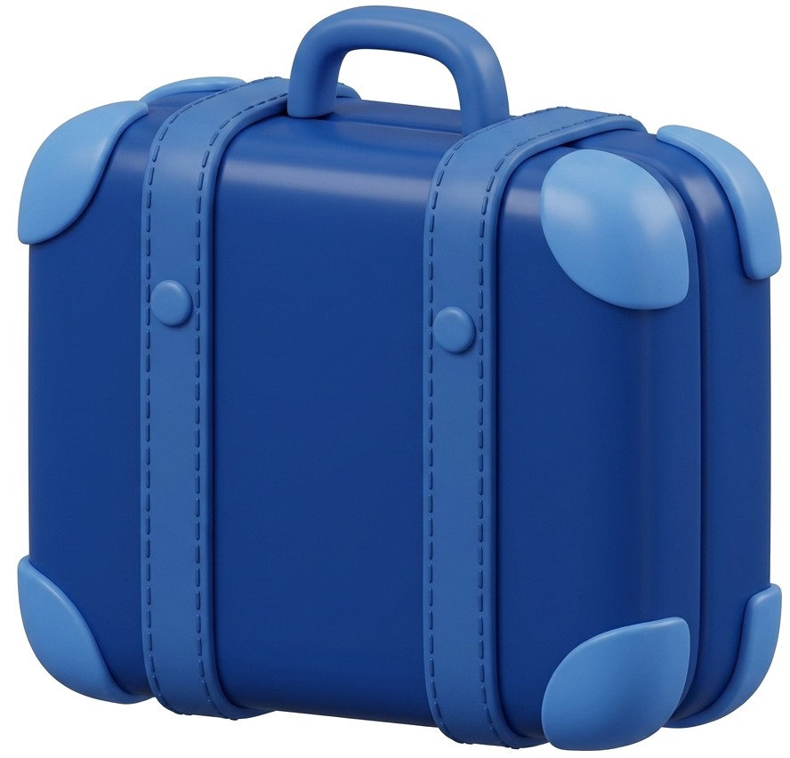 3D clay icon for travel